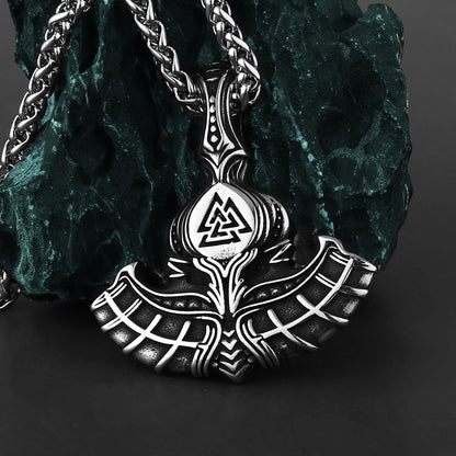 Vintage Viking Anker Rune Titan Stahl Anhänger
