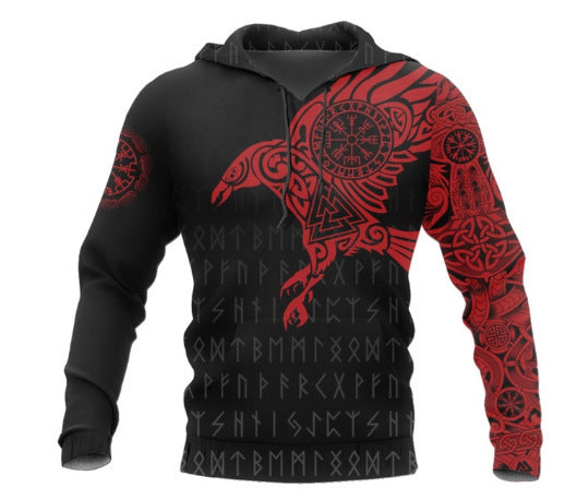 Viking God Printed Casual Pullover
