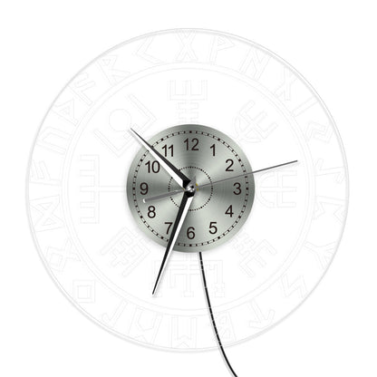 Viking Rune Transparente Acryl-Wanduhr