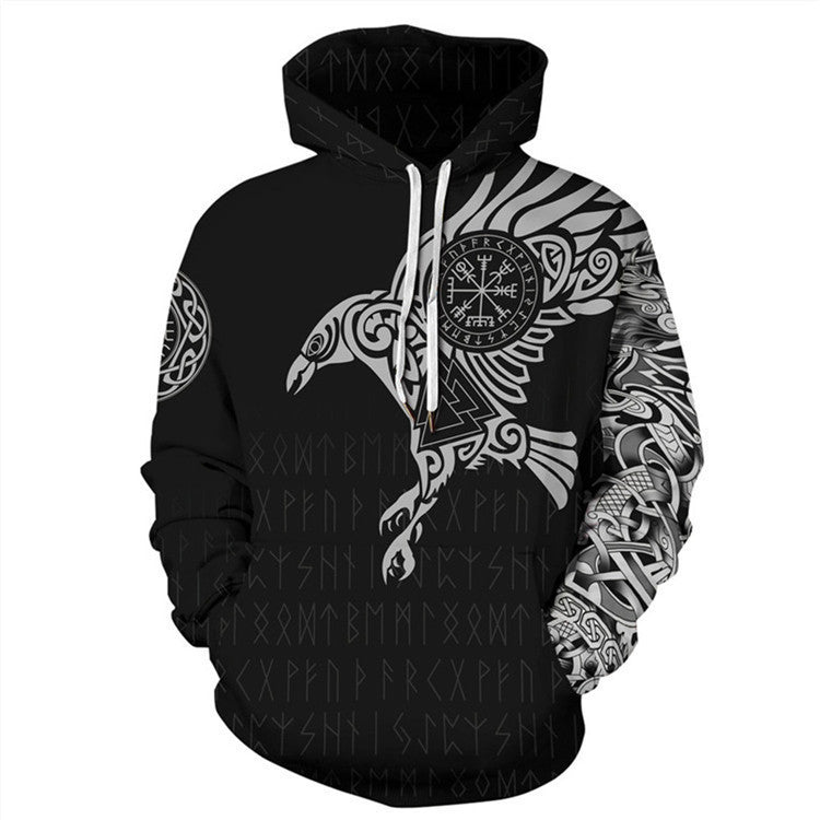 Viking God Printed Casual Pullover