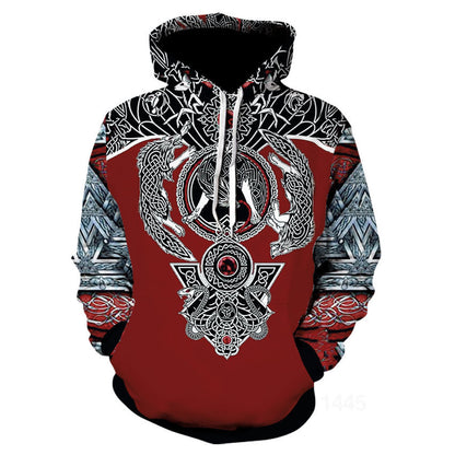 Viking God Printed Casual Pullover