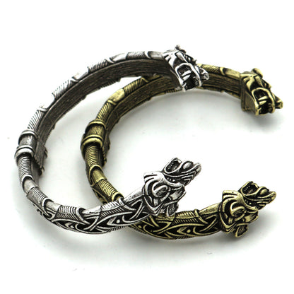 Wikinger Wolfskopf Armband
