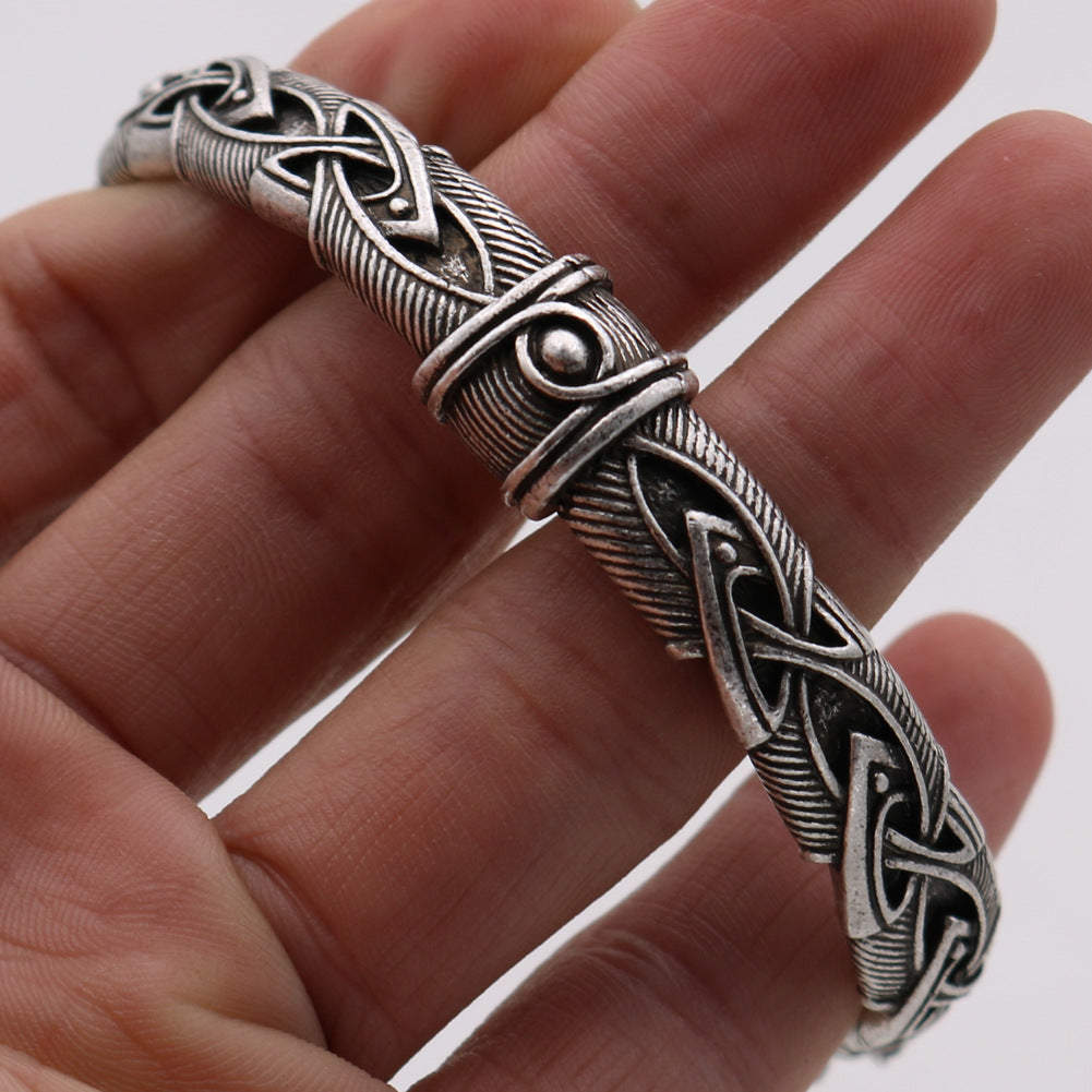 Wikinger Armband Wolfskopf