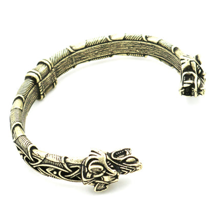 Wikinger Armband Wolfskopf