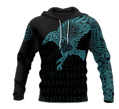 Viking God Printed Casual Pullover