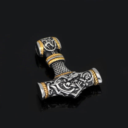 Nordische Wikinger Hammer Rune Anhänger Halskette