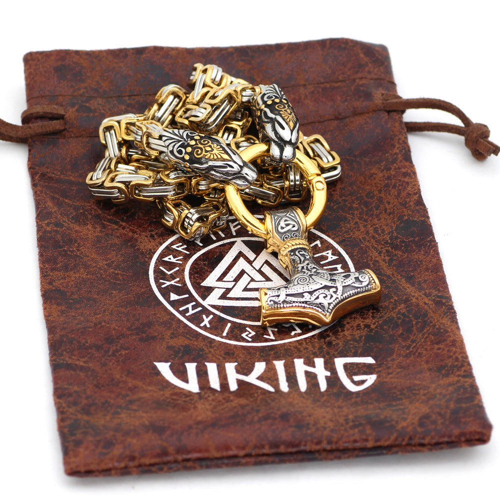 Thor  Hammer Anhänger Königskette