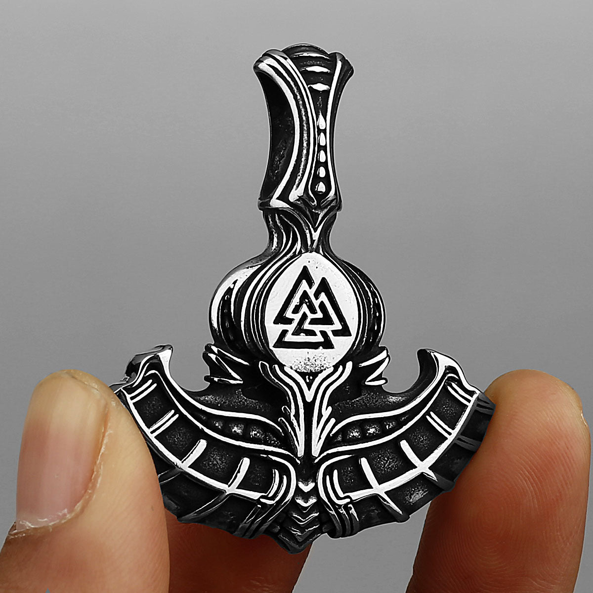 Vintage Viking Anker Rune Titan Stahl Anhänger