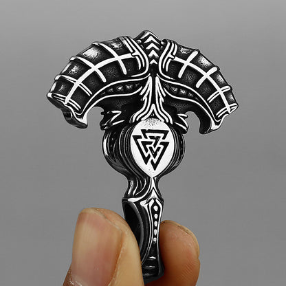Vintage Viking Anker Rune Titan Stahl Anhänger